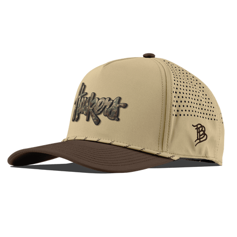 University of Nebraska "Nebraska Timber Camo Series" Curved 5 Panel Rope Desert/Brown
