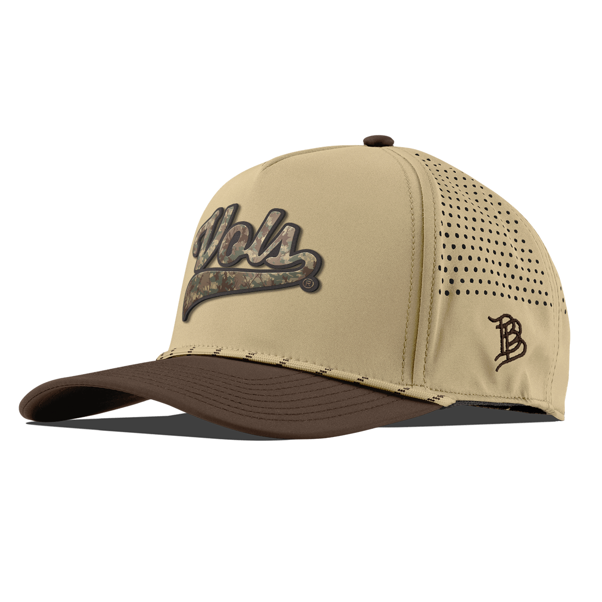 University of Tennessee "Tennessee Timber Camo Series" Curved 5 Panel Rope Desert/Brown