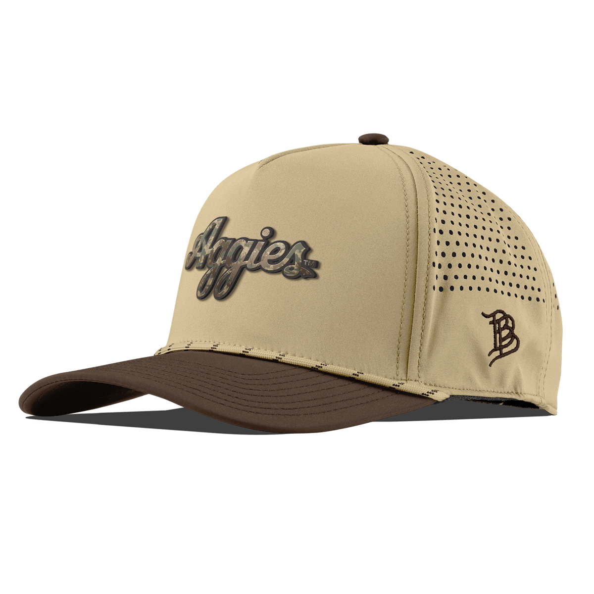 Texas A&M University "Texas A&M Timber Camo Series " Curved 5 Panel Rope Desert/Brown