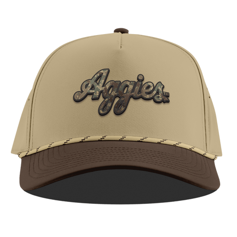Texas A&M University "Texas A&M Timber Camo Series " Curved 5 Panel Rope Desert/Brown