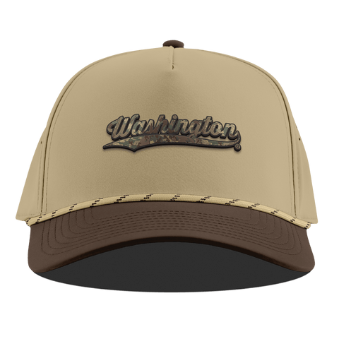 University of Washington "Washington Timber Camo Series" Curved 5 Panel Rope Desert/Brown