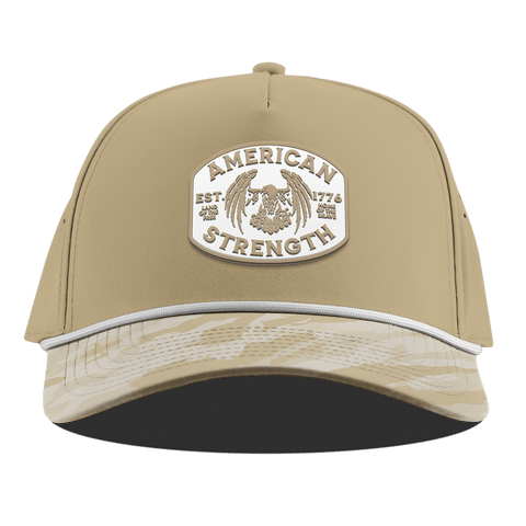 American Strength Curved 5 Panel Rope Desert/Desert Camo