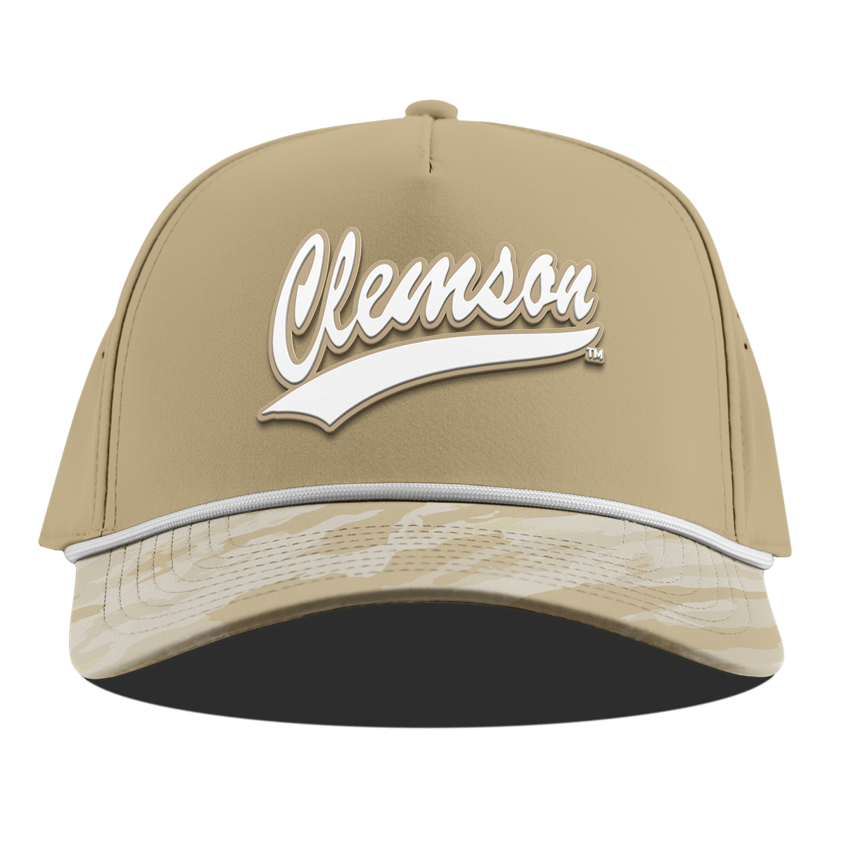 Clemson University "Clemson DC Series" Curved 5 Panel Rope Desert/Desert Camo