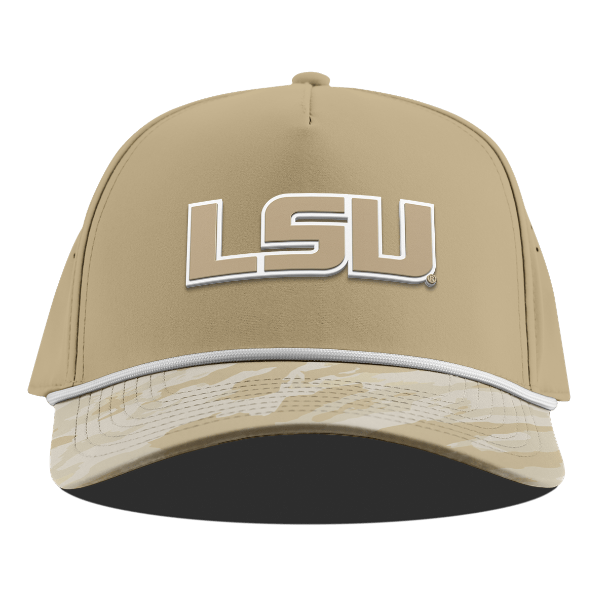 Louisiana State University "LSU DC Series" Curved 5 Panel Rope Desert/Desert Camo