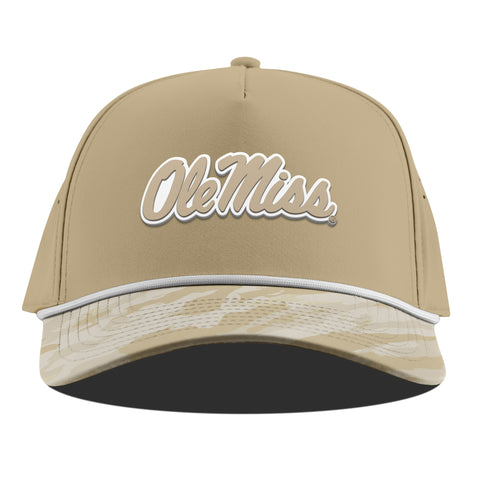 University of Mississippi "Ole Miss Desert Camo Series" Curved 5 Panel Rope Desert/Desert Camo