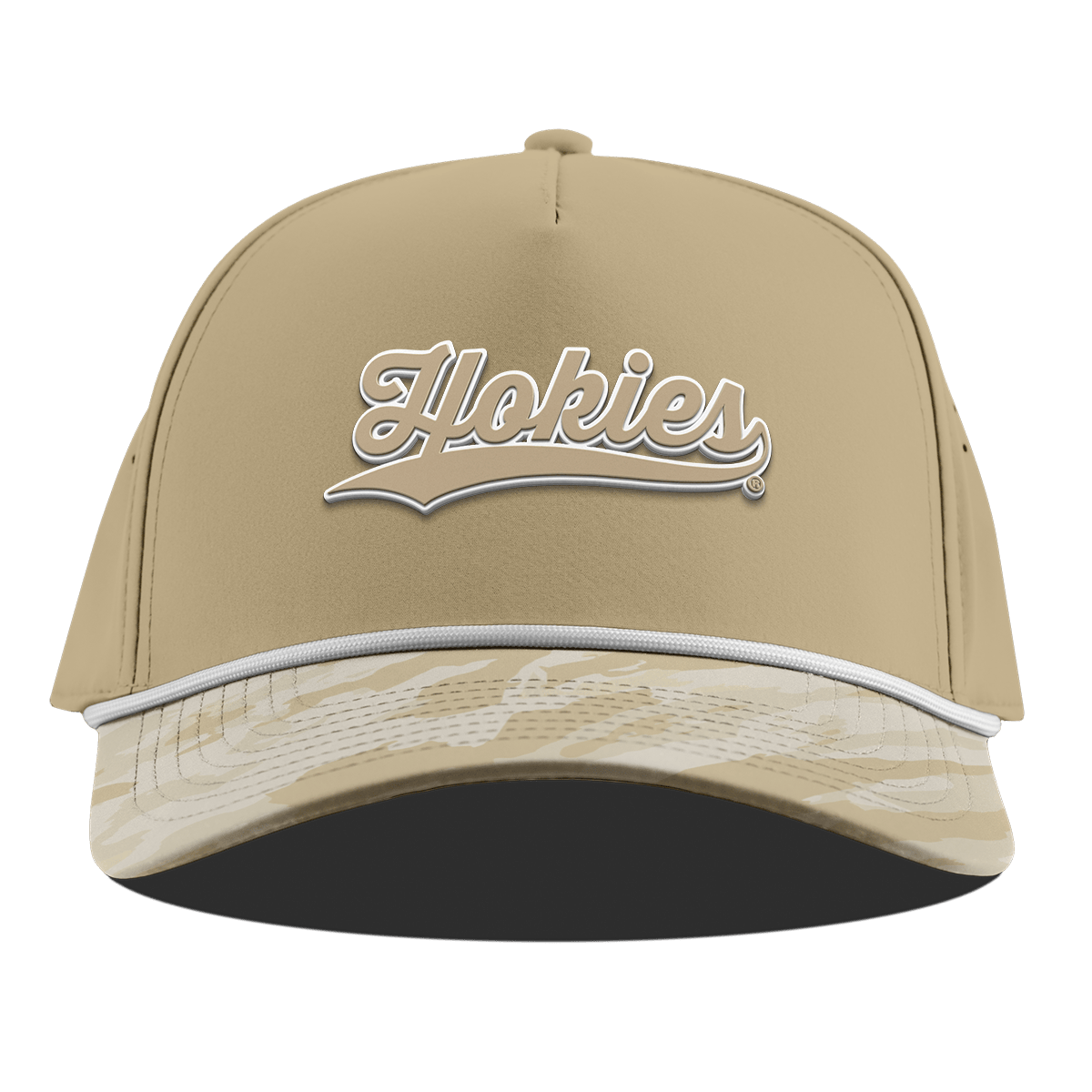 Virginia Tech University "Virginia Tech Desert Camo Series" Curved 5 Panel Rope Desert/Desert Camo