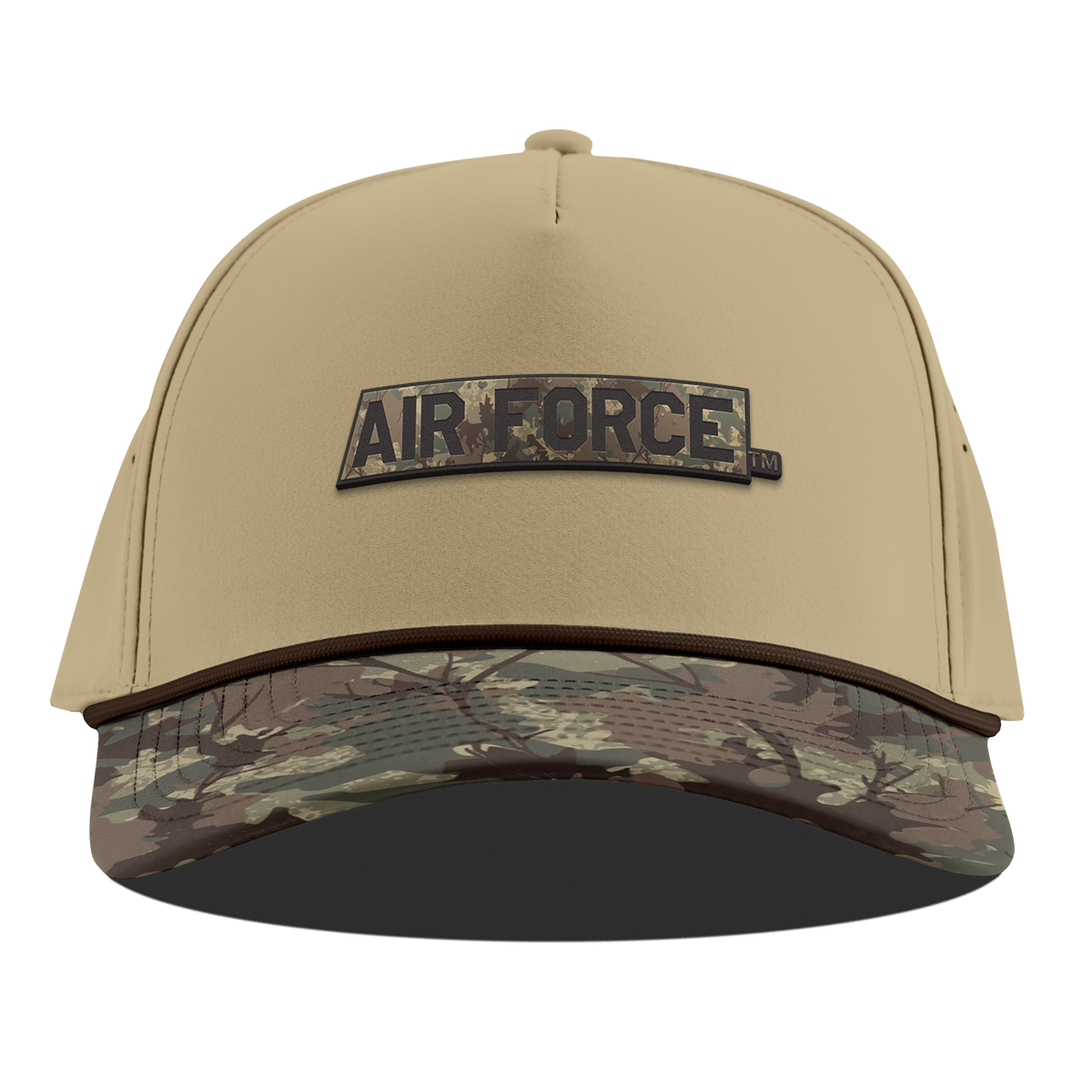 Air Force Academy "Air Force Timber Camo Series" Curved 5 Panel Rope Desert/Timber Camo