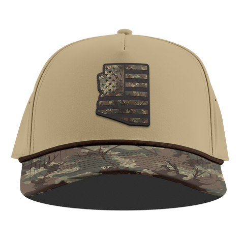 Arizona Timber Camo Patriot Curved 5 Panel Rope Desert/Timber Camo