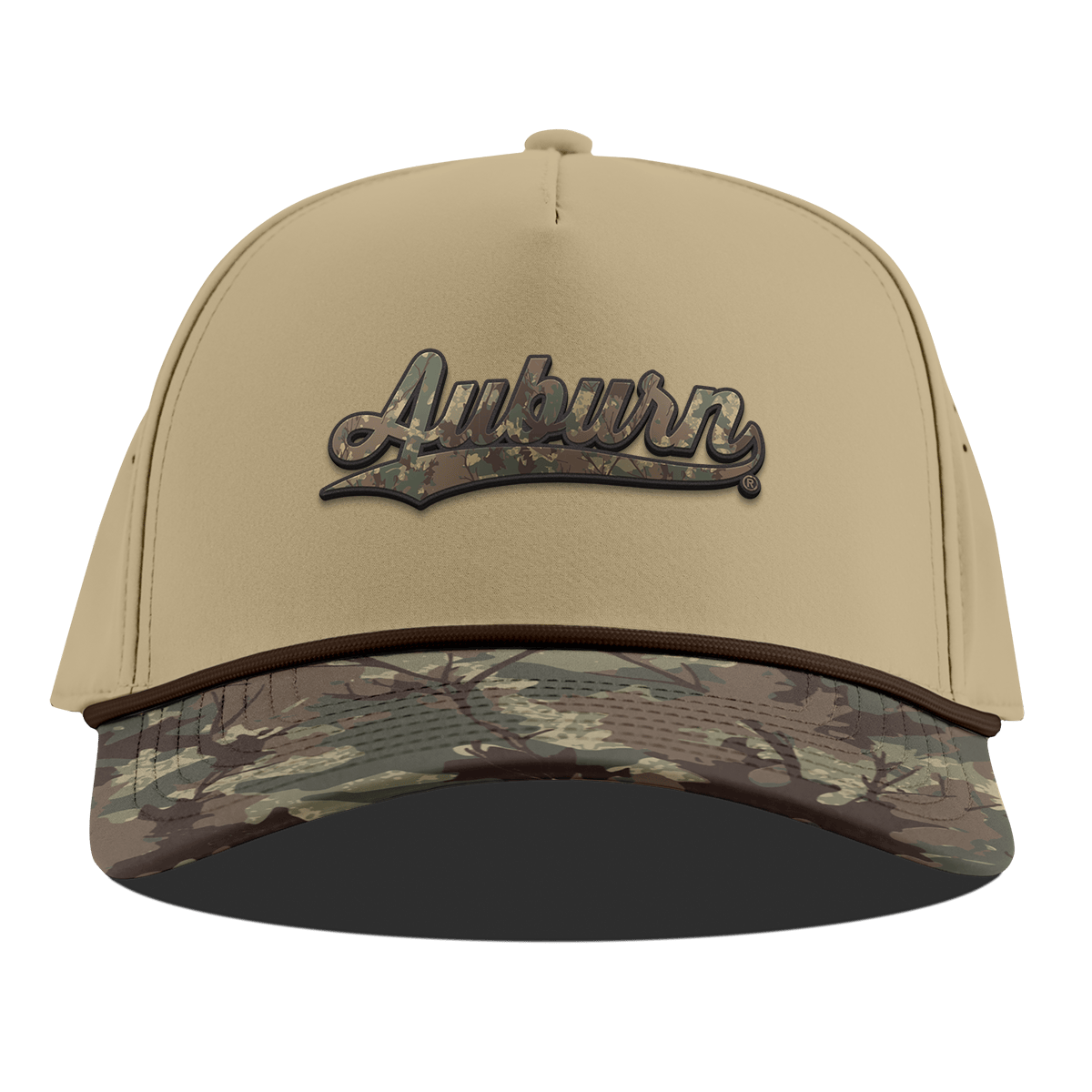 Auburn University "Auburn Timber Camo Series" Curved 5 Panel Rope Desert/Timber Camo