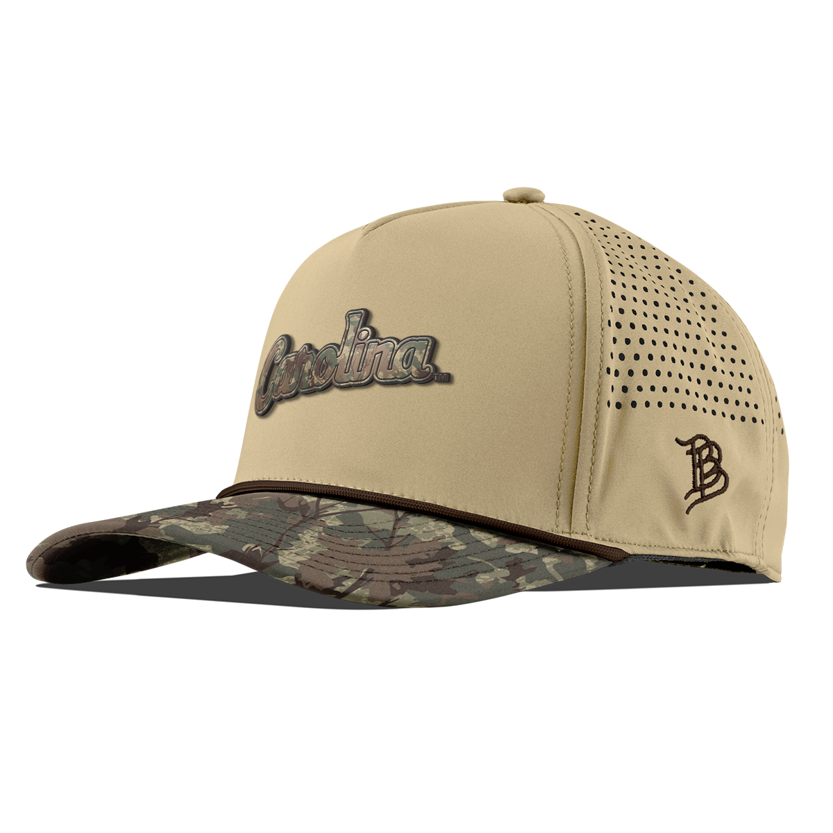 University of North Carolina "Carolina Timber Camo" Curved 5 Panel Rope Desert/Timber Camo
