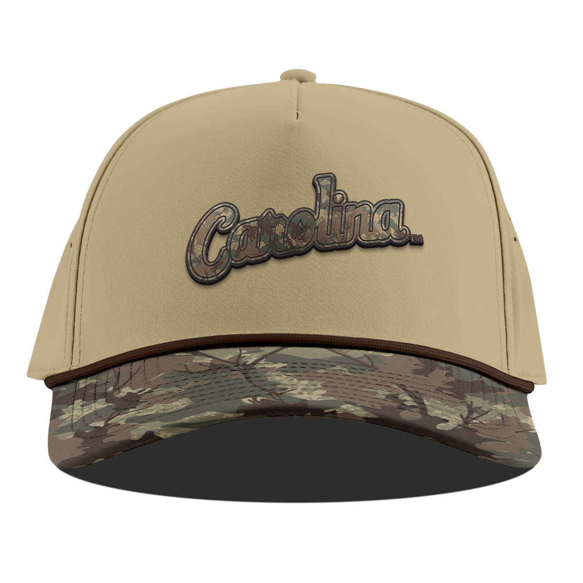 University of North Carolina "Carolina Timber Camo" Curved 5 Panel Rope Desert/Timber Camo