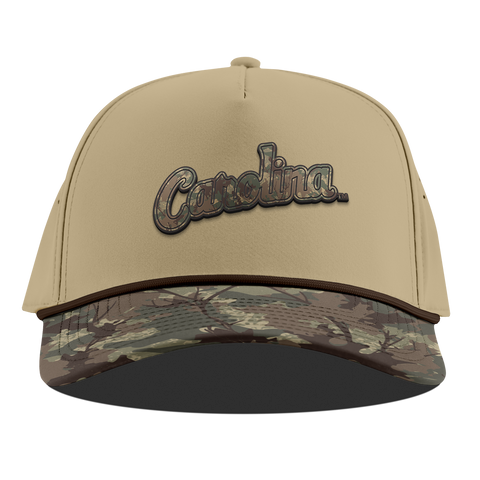 University of North Carolina "Carolina Timber Camo" Curved 5 Panel Rope Desert/Timber Camo
