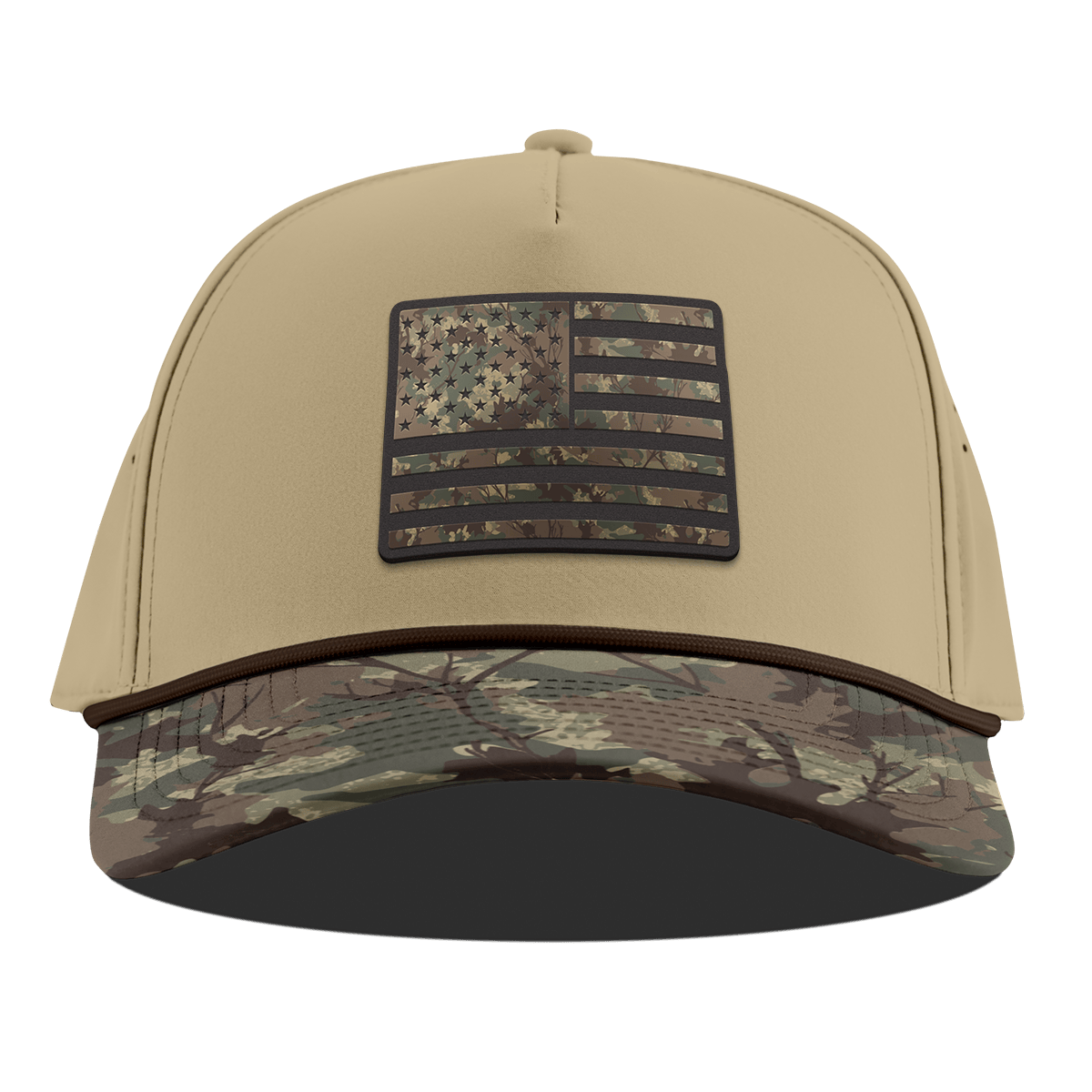 Colorado Timber Camo Patriot Curved 5 Panel Rope Desert/Timber Camo