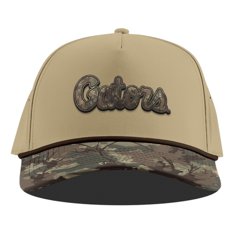 University of Florida "Florida Timber Camo Series" Curved 5 Panel Rope Desert/Timber Camo