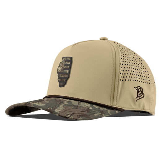 Illinois Timber Camo Patriot Curved 5 Panel Rope Desert/Timber Camo