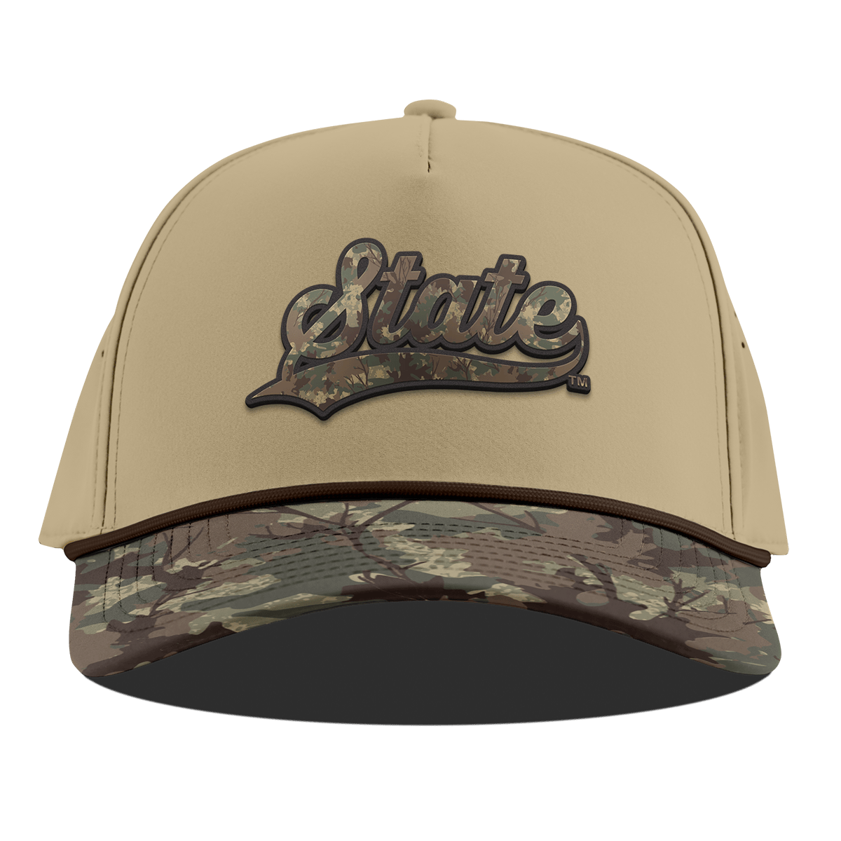 Michigan State University "Michigan State Timber Camo Series" Curved 5 Panel Rope Desert/Timber Camo