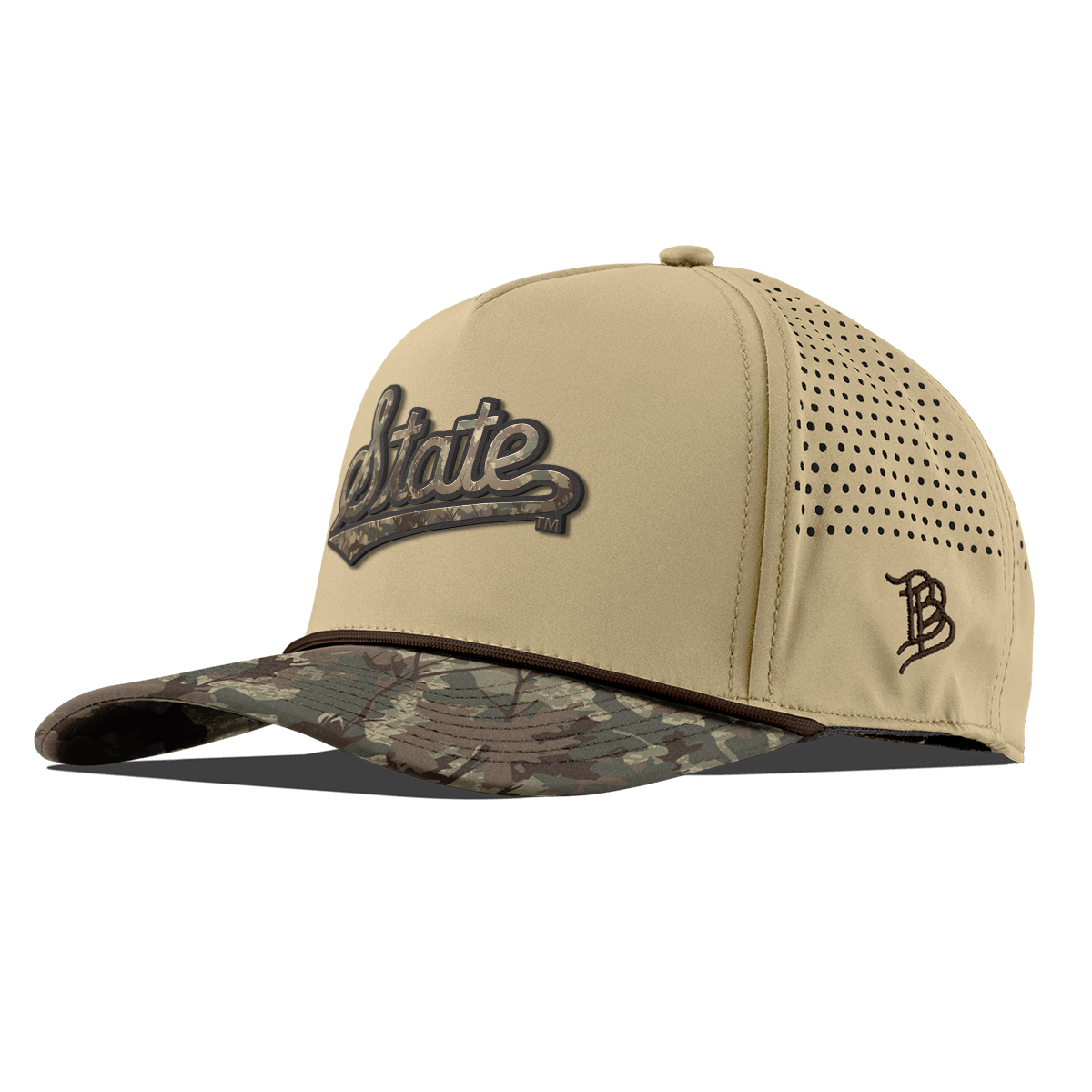 Mississippi State University "Mississippi Timber Camo Series" Curved 5 Panel Rope Desert/Timber Camo