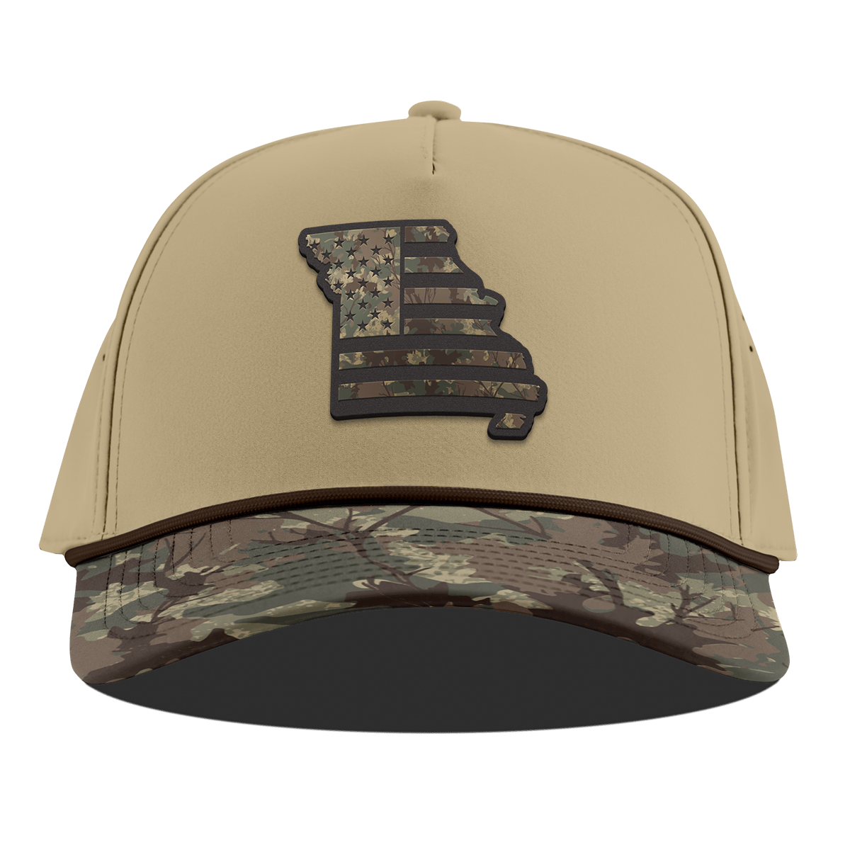 Missouri Timber Camo Patriot Curved 5 Panel Rope Desert/Timber Camo
