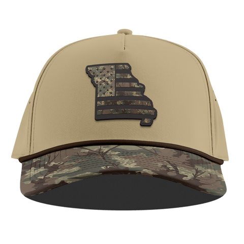 Missouri Timber Camo Patriot Curved 5 Panel Rope Desert/Timber Camo