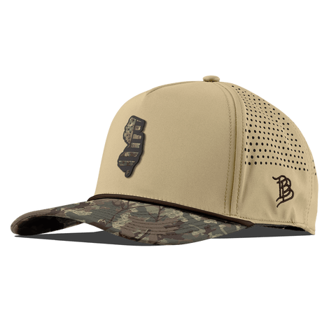 New Jersey Timber Camo Patriot Curved 5 Panel Rope Desert/Timber Camo