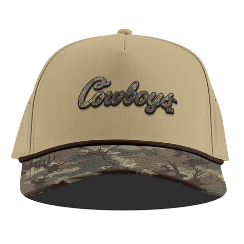 Oklahoma State University "Oklahoma State Timber Camo Series" Curved 5 Panel Rope Desert/Timber Camo