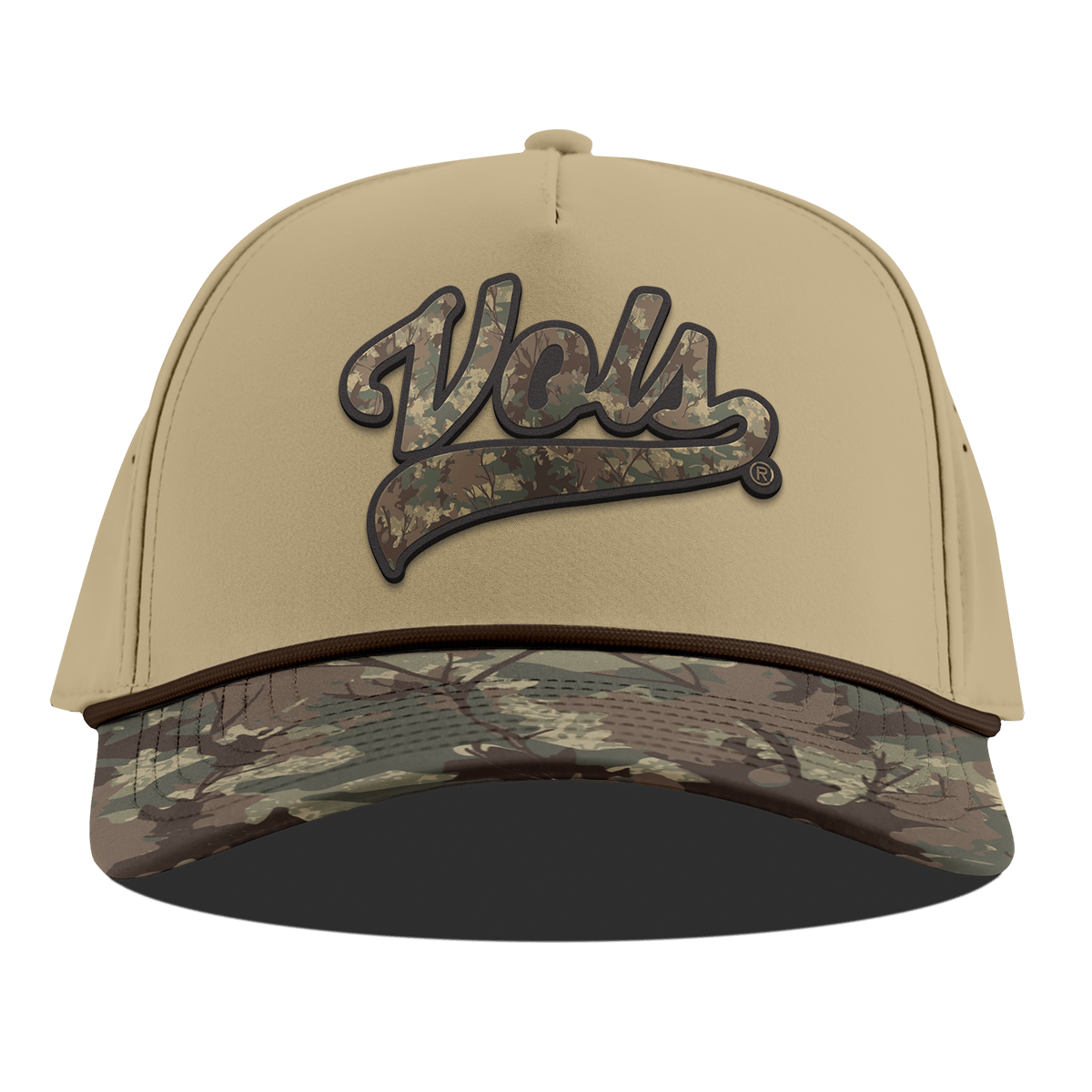 University of Tennessee "Tennessee Timber Camo Series" Curved 5 Panel Rope Desert/Timber Camo