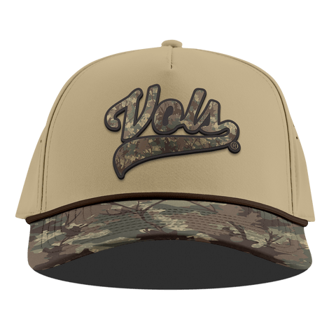University of Tennessee "Tennessee Timber Camo Series" Curved 5 Panel Rope Desert/Timber Camo