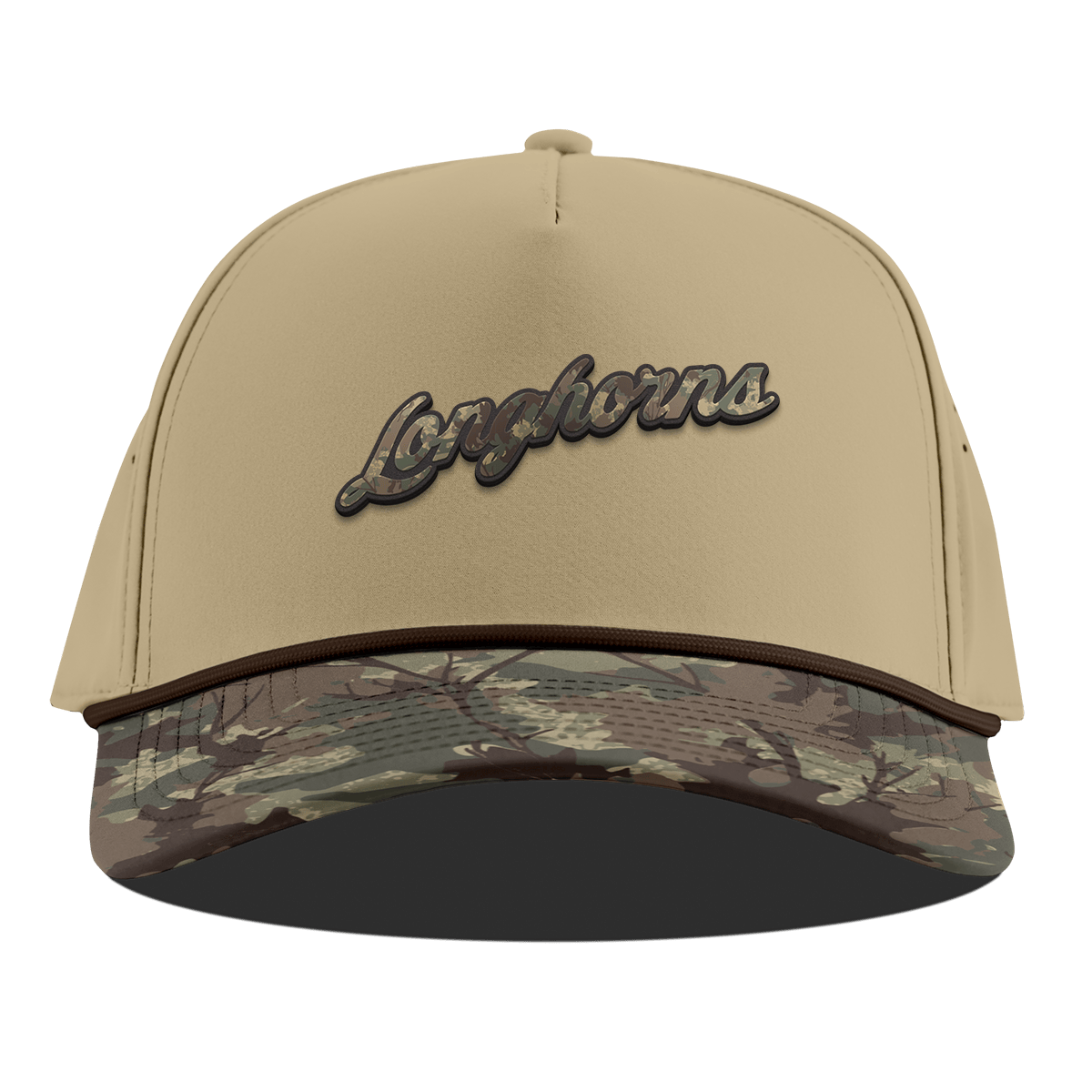 University of Texas "Texas Timber Camo Series" Curved 5 Panel Rope Desert/Timber Camo