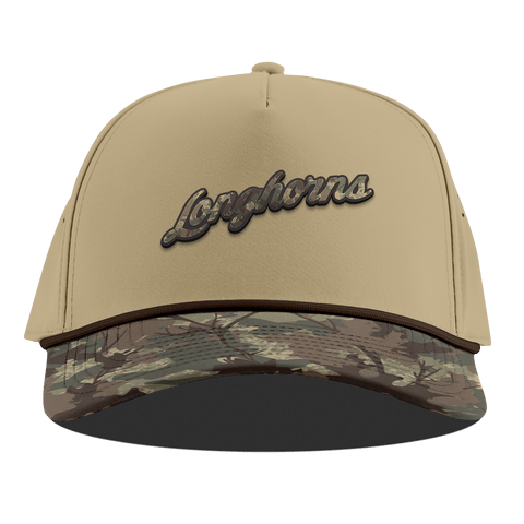 University of Texas "Texas Timber Camo Series" Curved 5 Panel Rope Desert/Timber Camo