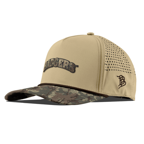 University of Wisconsin "Wisconsin Timber Camo Series" Curved 5 Panel Rope Desert/Timber Camo