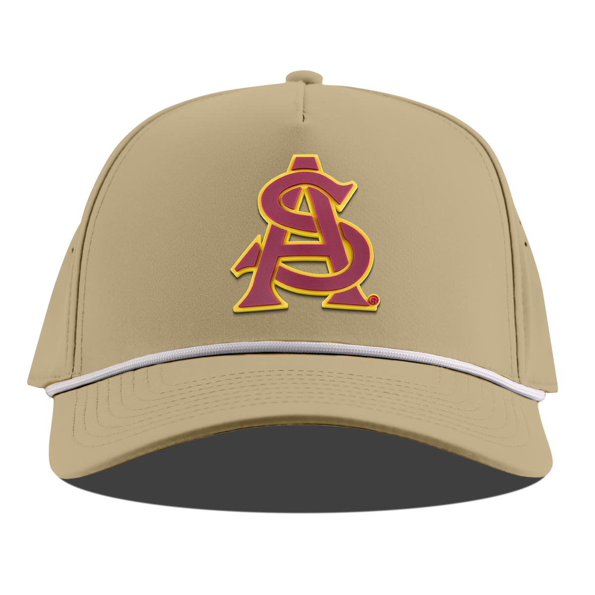 Arizona State University "ASU Baseball and Gold" Curved 5 Panel Rope Desert