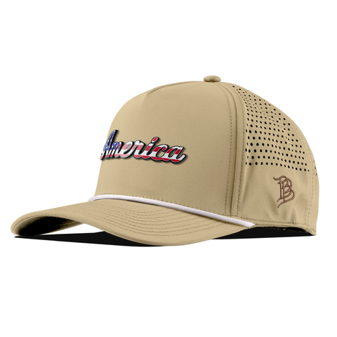 America Curved 5 Panel Rope Desert/White