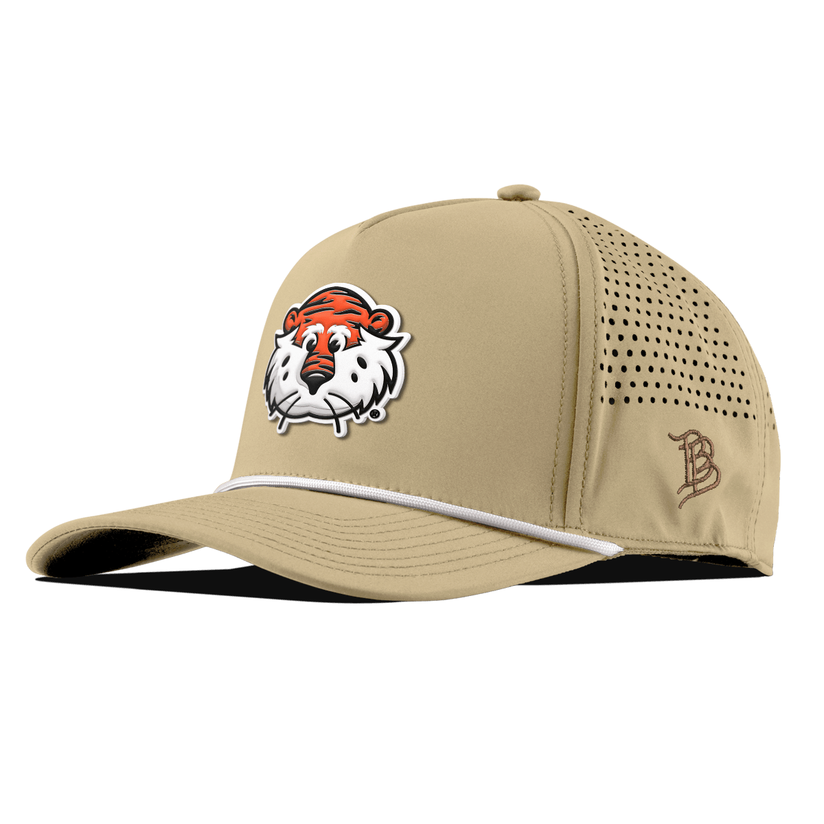 Auburn University "Aubie The Tiger" Curved 5 Panel Rope Desert