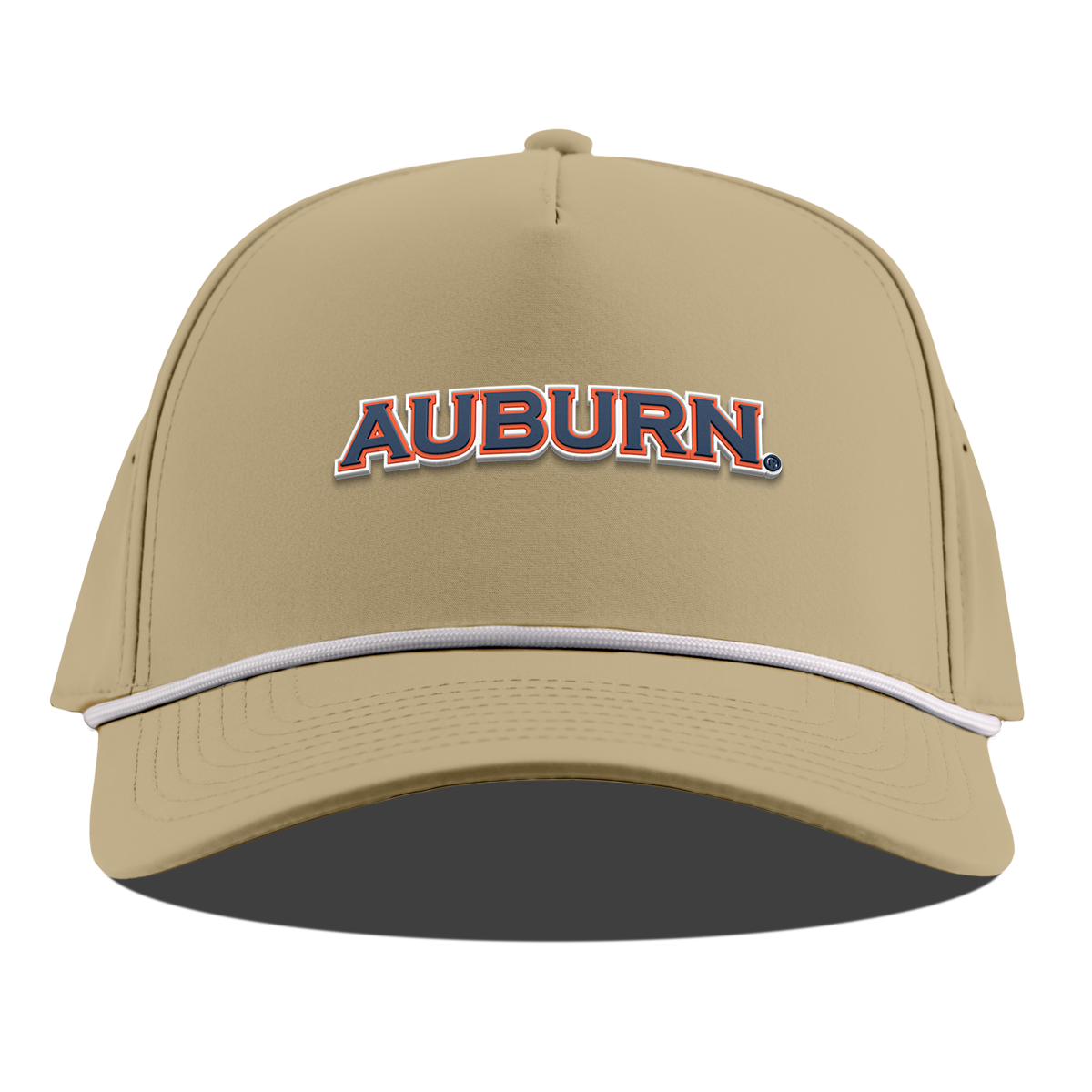 Auburn University "Auburn Block" Curved 5 Panel Rope Desert