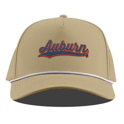 Auburn University "Auburn Script" Curved 5 Panel Rope Desert