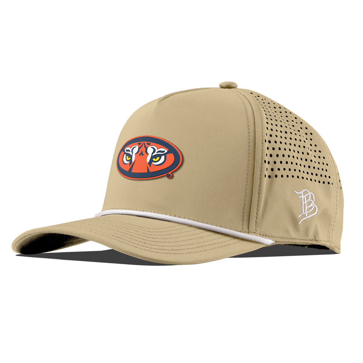 Auburn University "Auburn Tiger Eyes" Curved 5 Panel Rope Desert