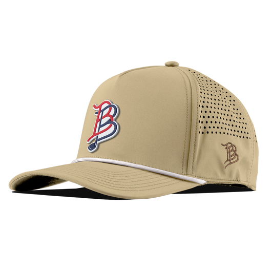 BB Golf USA Curved 5 Panel Rope Desert/White