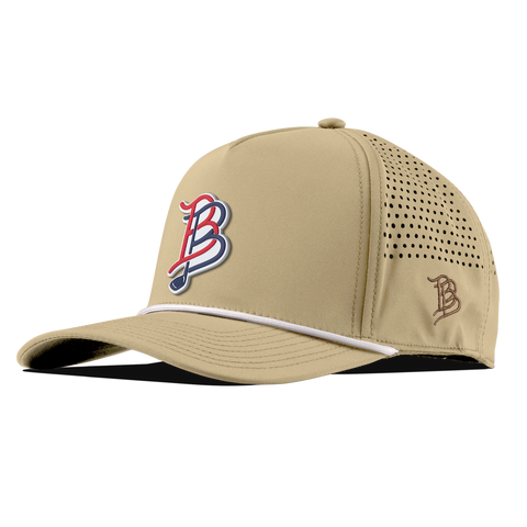 BB Golf USA Curved 5 Panel Rope Desert/White