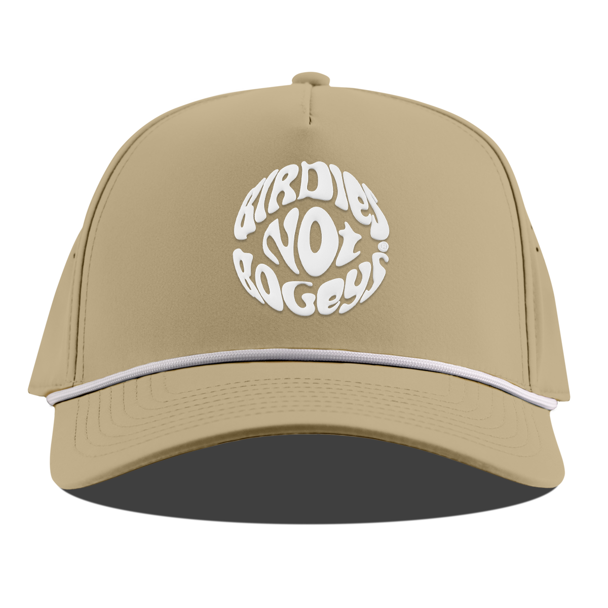 Birdies Not Bogeys® Curved 5 Panel Rope Desert