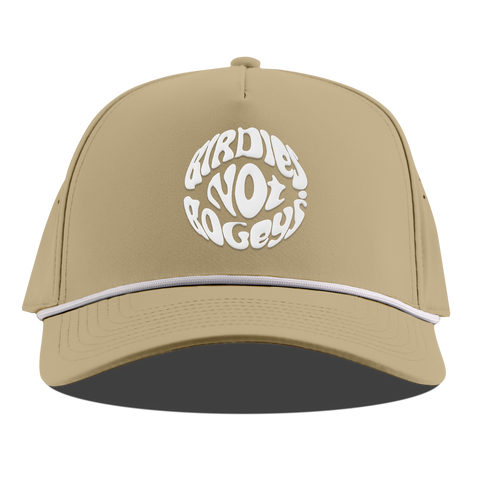 Birdies Not Bogeys® Curved 5 Panel Rope Desert