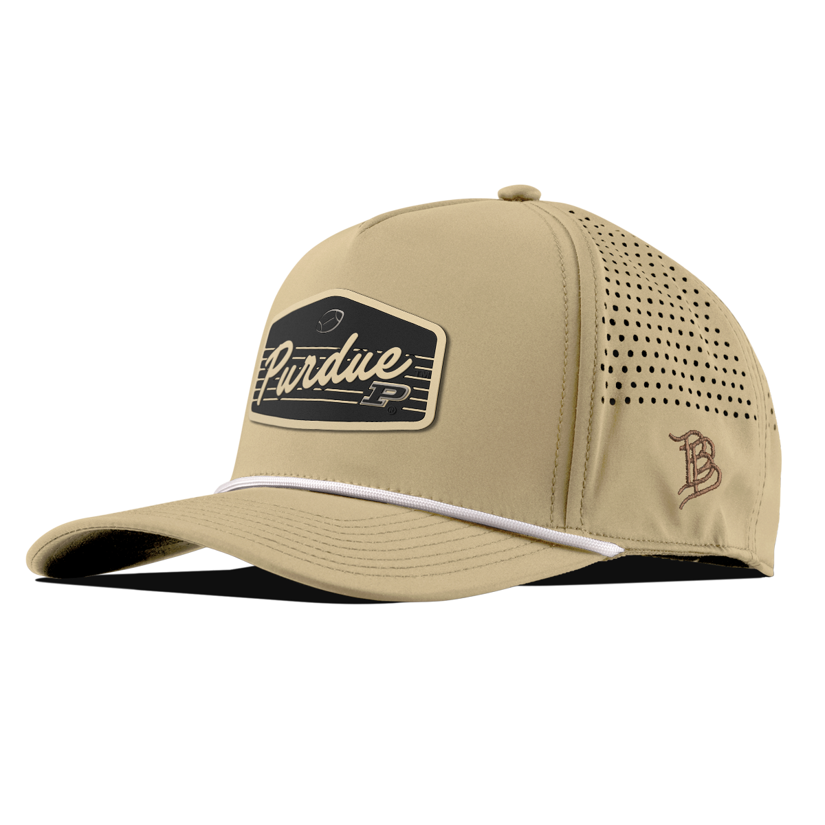 Purdue University "Boilermakers Football" Curved 5 Panel Rope Desert