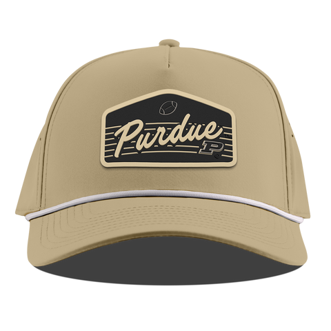 Purdue University "Boilermakers Football" Curved 5 Panel Rope Desert