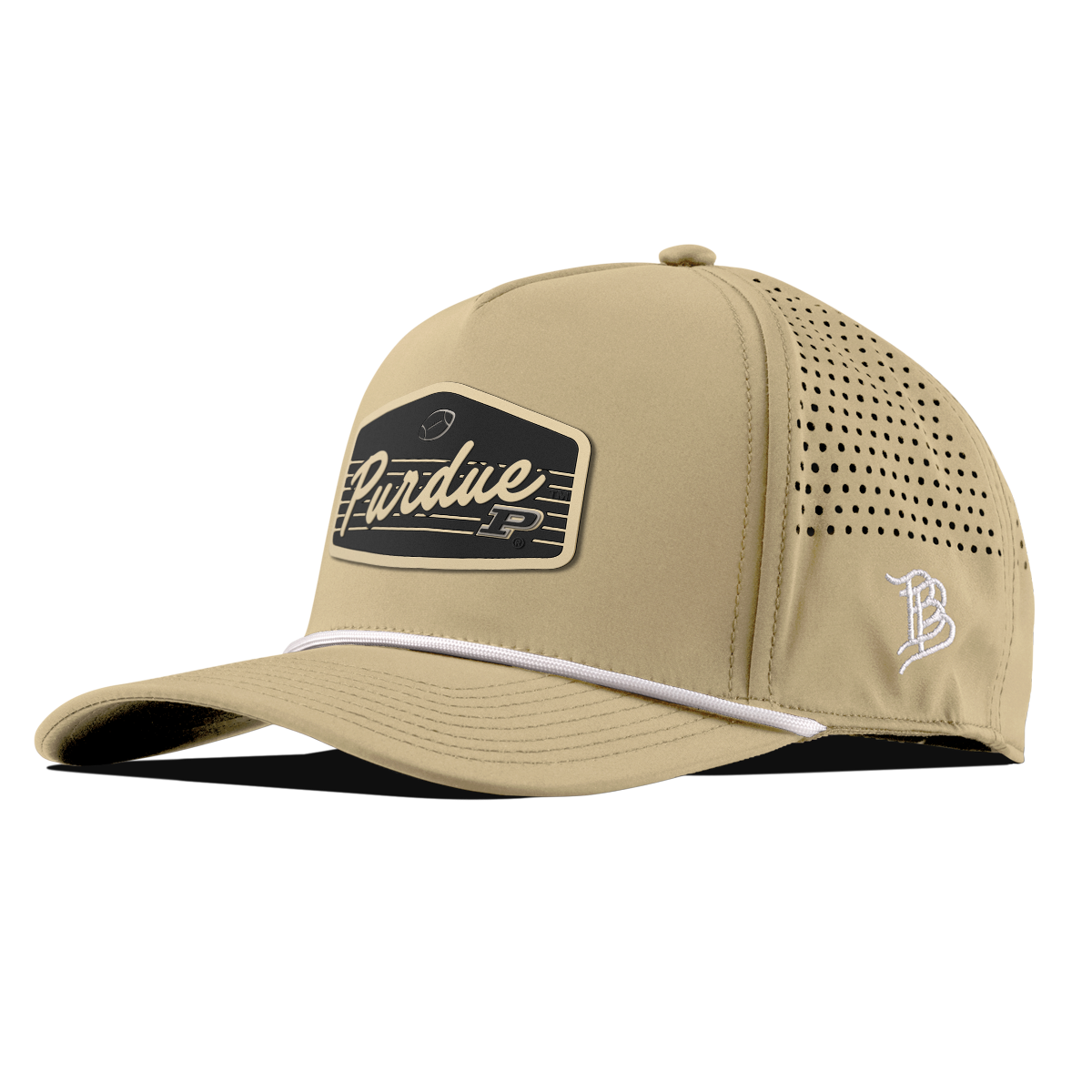Purdue University "Boilermakers Football" Curved 5 Panel Rope Desert