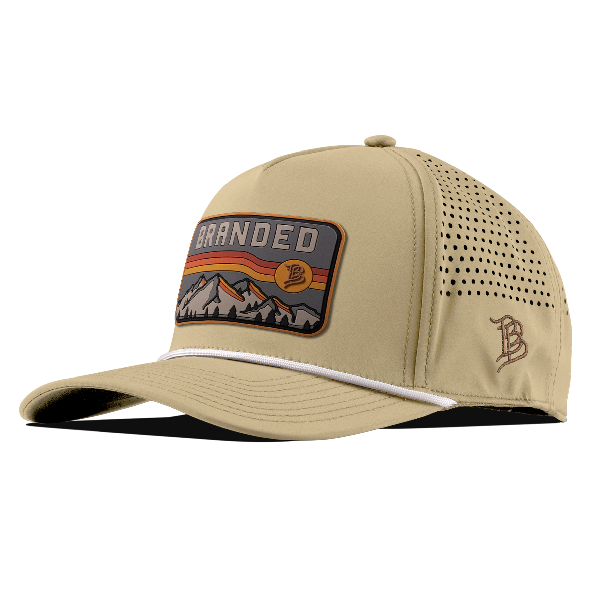 Branded Horizon Curved 5 Panel Rope Desert/White