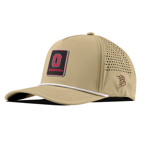 Ohio State University "Buckeyes Badge" Curved 5 Panel Rope Desert
