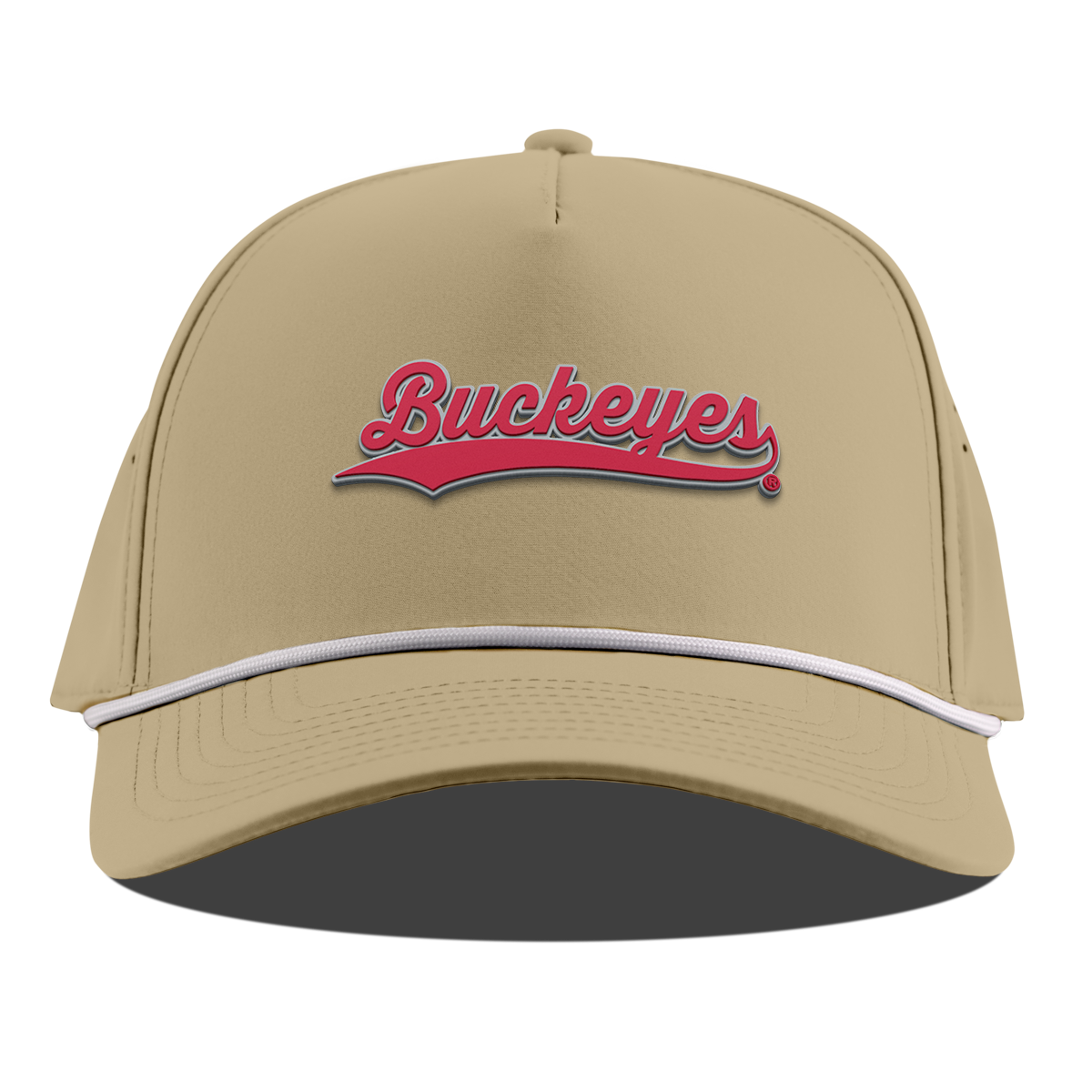 Ohio State University "Buckeyes Script" Curved 5 Panel Rope Desert