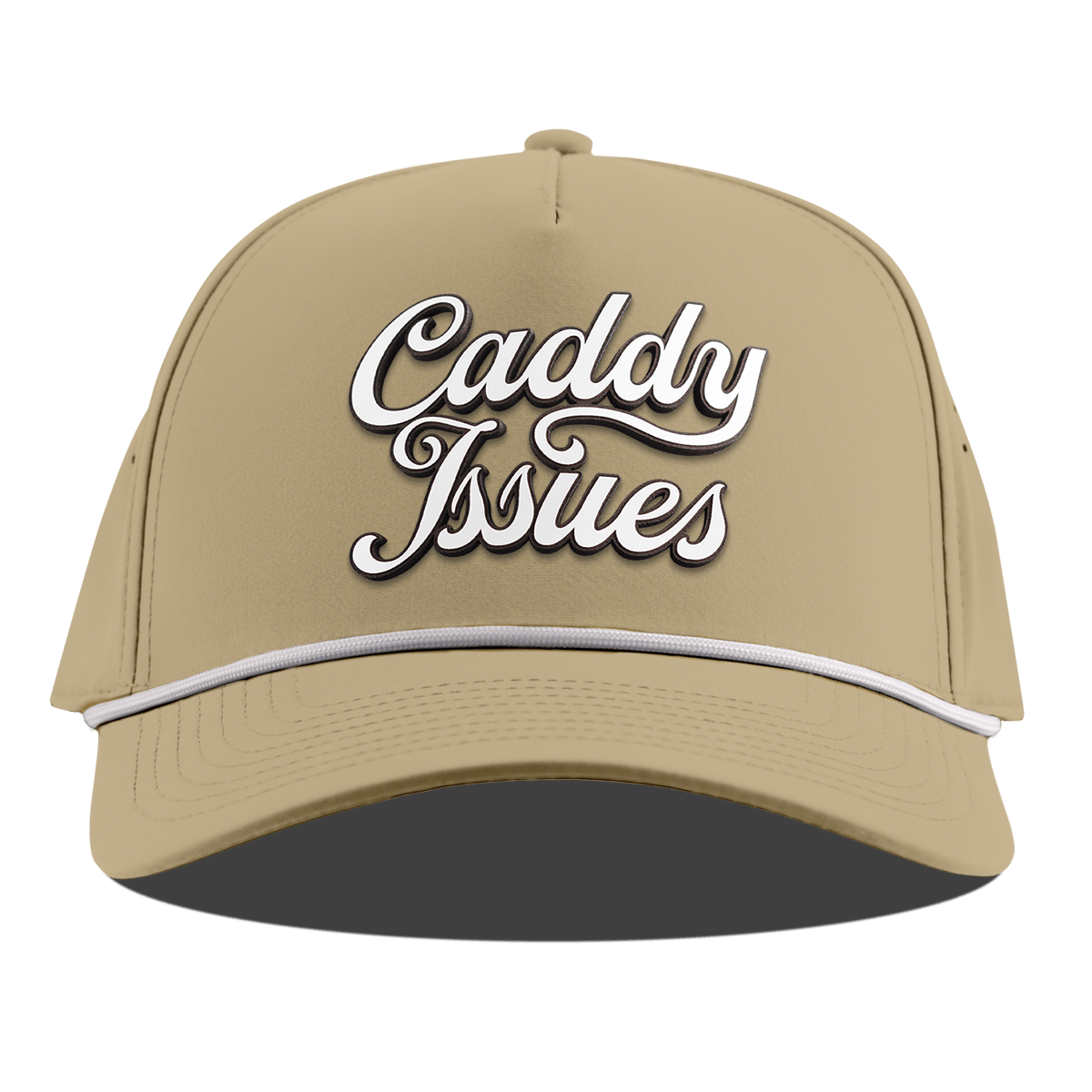 Caddy Issues Script Curved 5 Panel Rope Desert