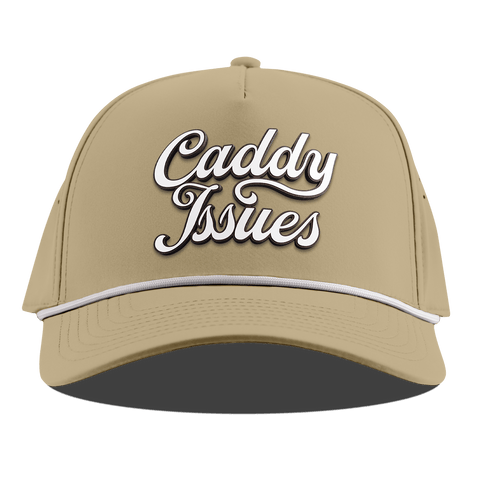 Caddy Issues Script Curved 5 Panel Rope Desert