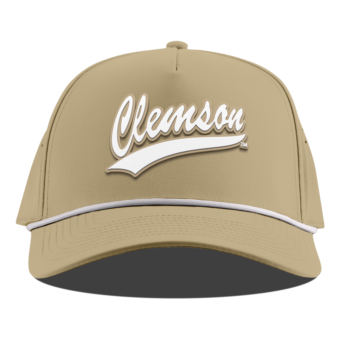 Clemson University "Clemson DC Series" Curved 5 Panel Rope Desert