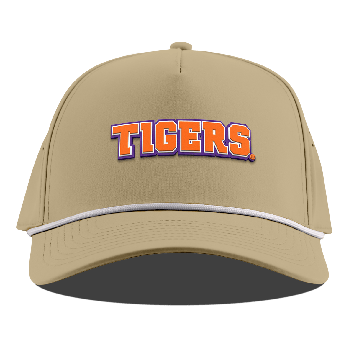 Clemson University "Clemson Tigers Block" Curved 5 Panel Rope Desert